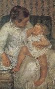 Mary Cassatt Mothe helping children a bath painting